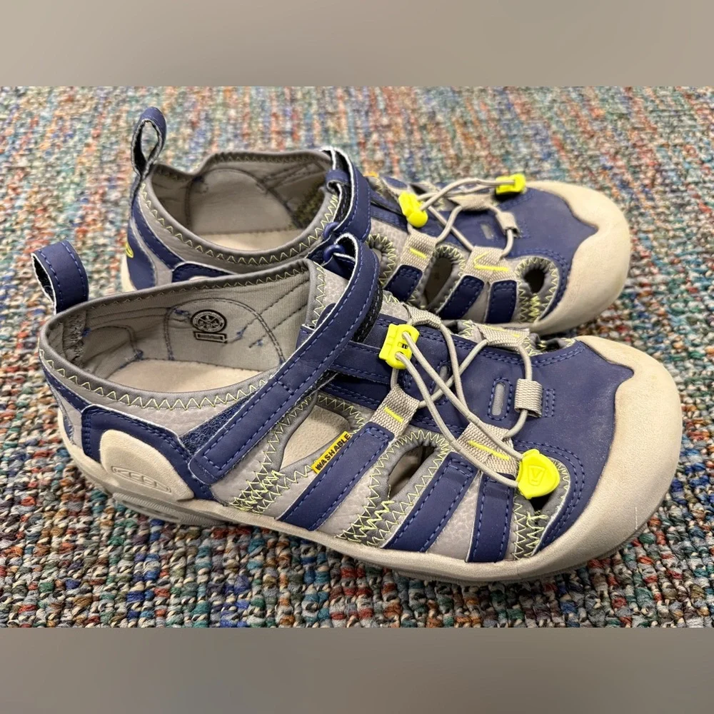 Keen Kids’ Blue and Yellow Outdoor Sandals, Size 6 - Picture 4 of 7